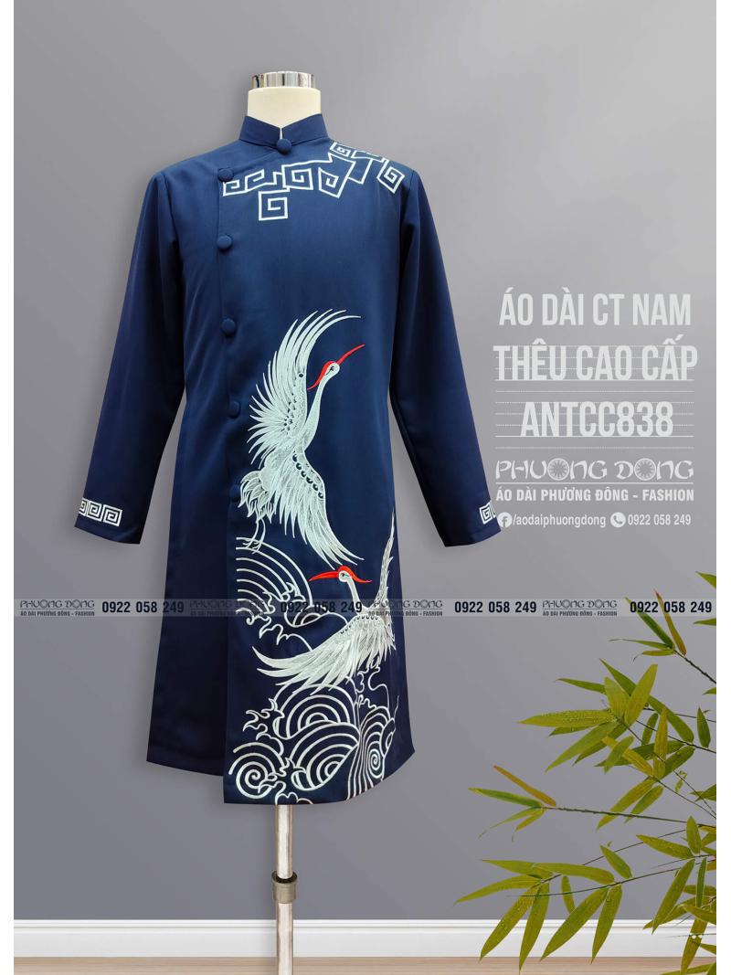 Áo Dài Cách Tân Nam Thêu Cao Cấp ANTCC838
